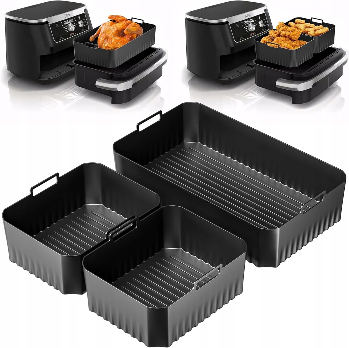 Foremki Silikonowe X3 Formy Do Frytkownicy Ninja Af500Eu 10,4L 2 X 5,2L ...