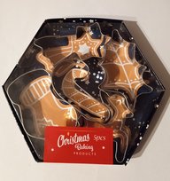 Foremki świąteczne do ciastek wykrawacze do pierniczków bożonarodzeniowych, 5 szt.