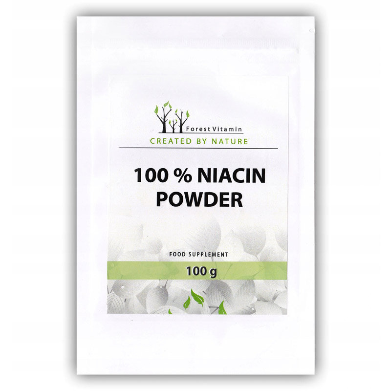 Фото - Вітаміни й мінерали Forest VITAMIN 100 Niacin Powder Suplement diety, 100g 