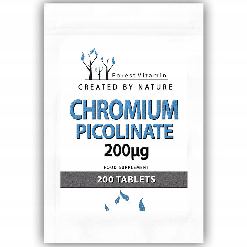 Zdjęcia - Witaminy i składniki mineralne Forest Vitamin Chromium Picolinate 200Ug 200Tabs 