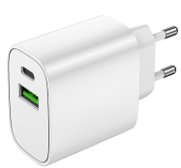 Forever ładowarka sieciowa
 1xUSB QC 3.0 + 1xUSB-C PD 20W LS-04 biała - TelForceOne