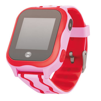 Forever, Zegarek smartwatch dla dzieci z lokalizatorem GPS WIFI , KW-300 SOS, różowy - Forever