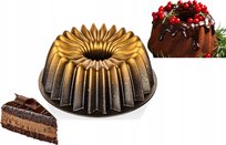 Forma Blacha Świąteczna Złota Na Babka Ciasto W Pudełku Premium Dekor Box