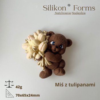 Forma silikonowa Miś z tulipanami Silikon forms - Silikon Forms