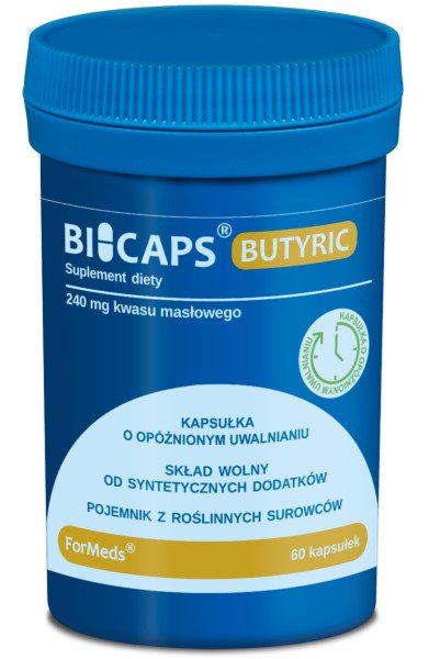 Фото - Вітаміни й мінерали Formeds Suplement diety,  Bicaps Butyric 60 kap kwas małowy 