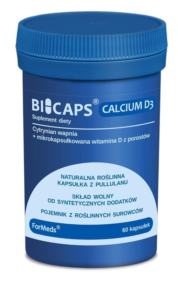 Фото - Вітаміни й мінерали Formeds , Bicaps Calcium D3, Suplement diety, 60 kapsułek 