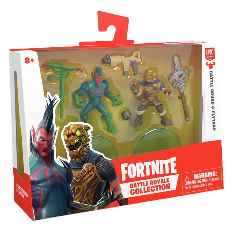 Pack Duo Fortnite - Figurines Articulées Battlehound & Flytrap - Avec Accessoires Et Armes