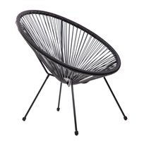 Fotel ACAPULCO FIESTA czarny 70x73x80 cm HOMLA