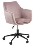 Fotel biurowy ACTONA Nora VIC, różowo-czarny, 91x58x58 cm - Actona