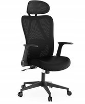 Fotel Biurowy Ergonomiczny Krzesło Obrotowe Materiałowy Czarny Sense7 Noxo