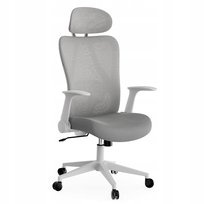 Fotel Biurowy Ergonomiczny Krzesło Obrotowe Materiałowy Szary Sense7 Noxo