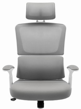Fotel biurowy ergonomiczny obrotowy Hell's Chair HC- 1011 GREY Szary Biały TKANINA - Hells