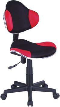 Fotel Biurowy KID Czerwono Czarny Obrotowy Tkanina Dziecięcy Niski Krzesło - Inny producent
