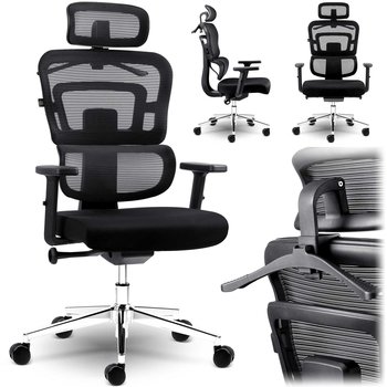Fotel biurowy krzesło biurowe obrotowe czarne Sofotel Nicea PREMIUM - SOFOTEL