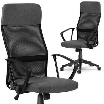 Fotel biurowy obrotowy krzesło biurowe biurko mikrosiatka Sofotel Sydney II ciemnoszary - SOFOTEL