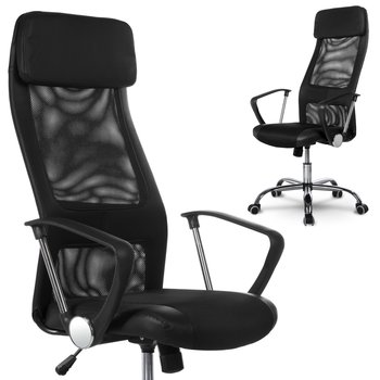 Fotel biurowy obrotowy krzesło biurowe mikrosiatka SOFOTEL Rio, czarny - SOFOTEL