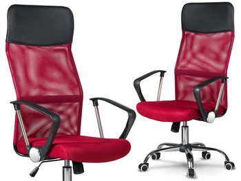 Fotel biurowy obrotowy krzesło biurowe mikrosiatka SOFOTEL Sydney, czerwony - SOFOTEL