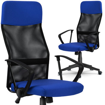 Fotel biurowy obrotowy krzesło biurowe mikrosiatka Sofotel Sydney II niebieski - SOFOTEL