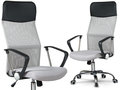 Fotel biurowy obrotowy, krzesło biurowe, mikrosiatka, szary, Sofotel - SOFOTEL
