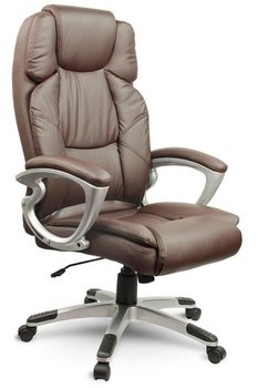 Fotel biurowy obrotowy krzesło biurowe skórzany SOFOTEL EG227, brązowy - EAGO