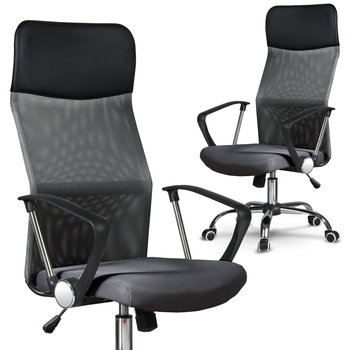 Fotel biurowy obrotowy krzesło biurowe z mikrosiatki Sofotel Sydney ciemnoszary - SOFOTEL