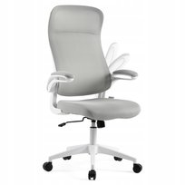Fotel Biurowy Obrotowy Krzesło Ergonomiczny Materiałowy Biały Sense7 Revo