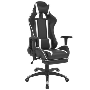 Fotel biurowy vidaXL, czarno-biały, 70x71x136 cm - vidaXL