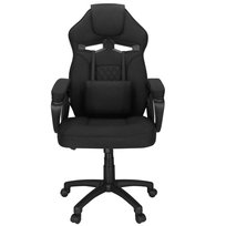 Fotel biurowy z regulacją wysokości, krzesło gamingowe, obrotowe dla gracza, czarny