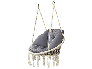 Fotel Boho Z Poduchą, Czarny Round 2 E - Koala Hammock