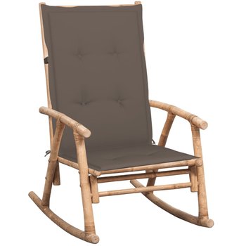 Fotel bujany bambusowy z poduszką, 66x86x105 cm, k - Zakito