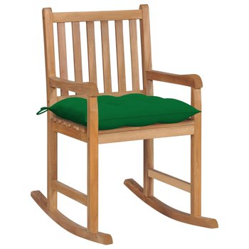 Fotel bujany drewniany z poduszką - 58x92,5x106cm, - Zakito