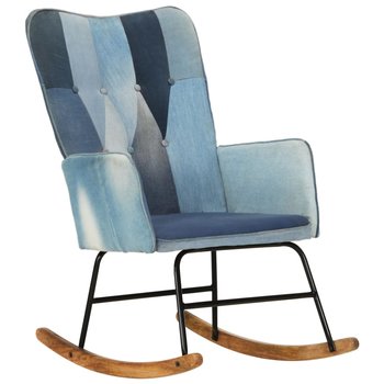 Fotel bujany z płótna niebieski 56x74x93 cm - Zakito Europe