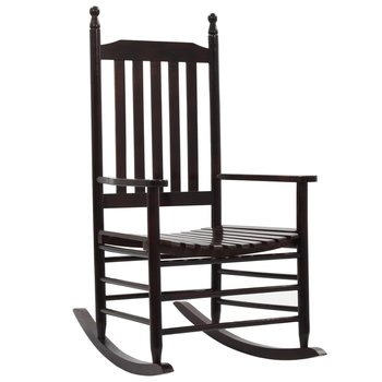 Fotel bujany z wygiętym siedziskiem VIDAXL, brązowy, 60,5x82x114 cm - vidaXL