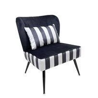 Fotel Carnival W Biało-Czarne Pasy 71X75,5X86 Cm Homla