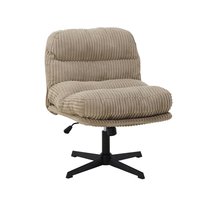 Fotel Cordivo Sztruksowy Obrotowy Beżowy 66X71X83 Cm Homla