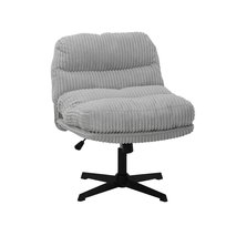 Fotel Cordivo Sztruksowy Obrotowy Szary 66X71X83 Cm Homla