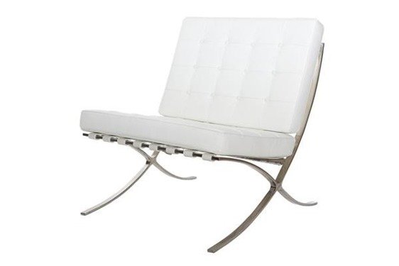 Fotel D2.DESIGN BA1, biały,