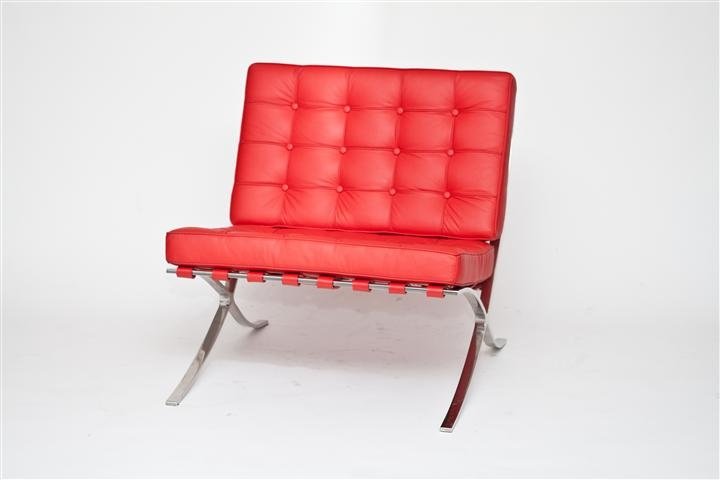 Fotel D2.DESIGN BA1, czerwony, 74x77x77 cm