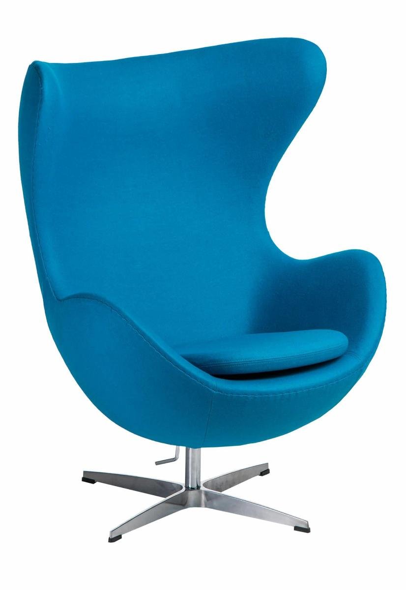 Fotel D2.DESIGN Jajo, niebieski, 66x78x106 cm