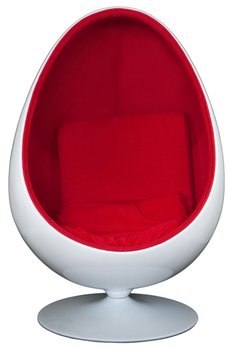 Fotel D2.DESIGN Ovalia Chair, czerwony, 80x90x130 cm - D2.DESIGN