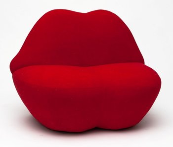 Fotel D2.DESIGN Usta 1, czerwony, 75x80x105 cm - D2.DESIGN