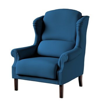 Fotel DEKORIA Cotton Panama, morski niebieski, 85x74x107 cm - Dekoria