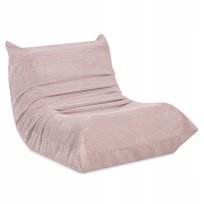 Fotel dla Dziecka Ergonomiczny Sztruksowy Jasny Róż Siedzisko MOONI MISIOO