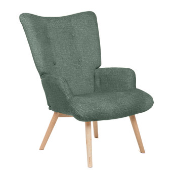 Fotel do salonu MOSS POP w tkaninie zielony 72x73x96cm HOMLA - Homla