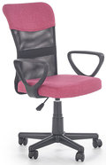 Fotel ELIOR Chester, różowo-czarny, 52x59x91 cm - Elior