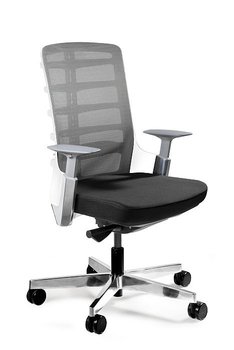 Fotel ergonomiczny, biurowy, mikrosiatka, Spinelly M, biały, czarny - Unique