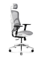 Fotel ergonomiczny Diablo V-Basic biało-szary