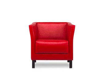 Fotel ESPECTO czerwony, 74x71x67, ekoskóra  - Konsimo