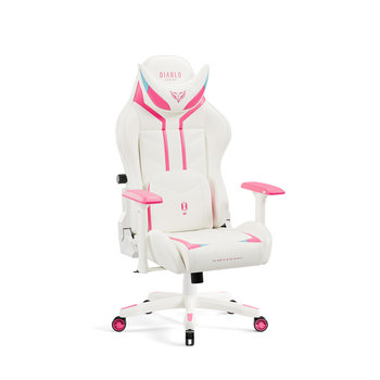 Fotel gamingowy Diablo X-Ray biało-różowy Normal Size - Diablo Chairs
