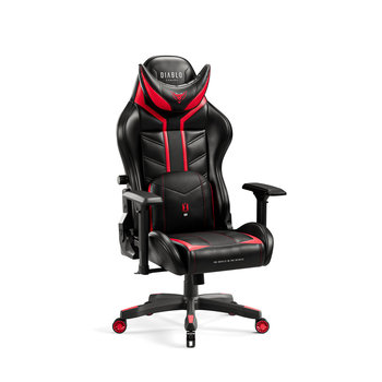 Fotel gamingowy DIABLO X-Ray Normal Size, czarno-czerwony, 129x69x67 cm - Diablo Chairs